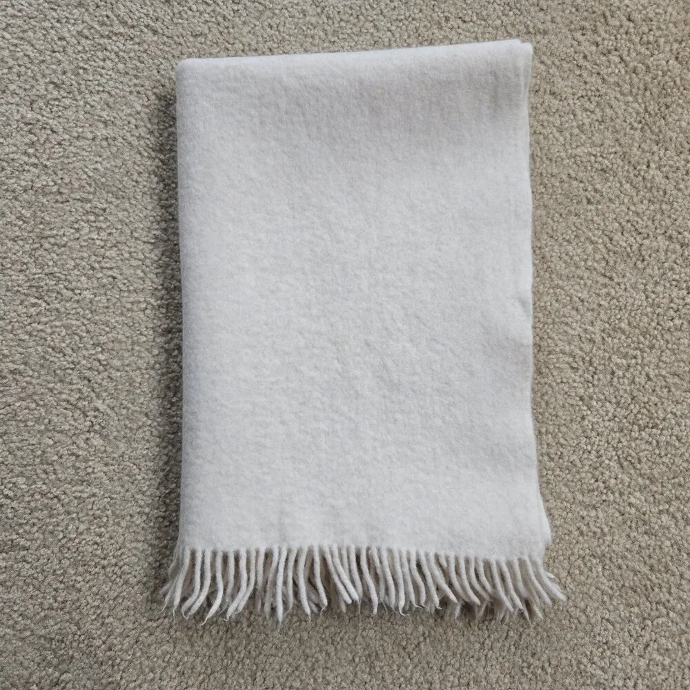 Felted Cashmere Scarf THICK ivory - Picture 2 of 16